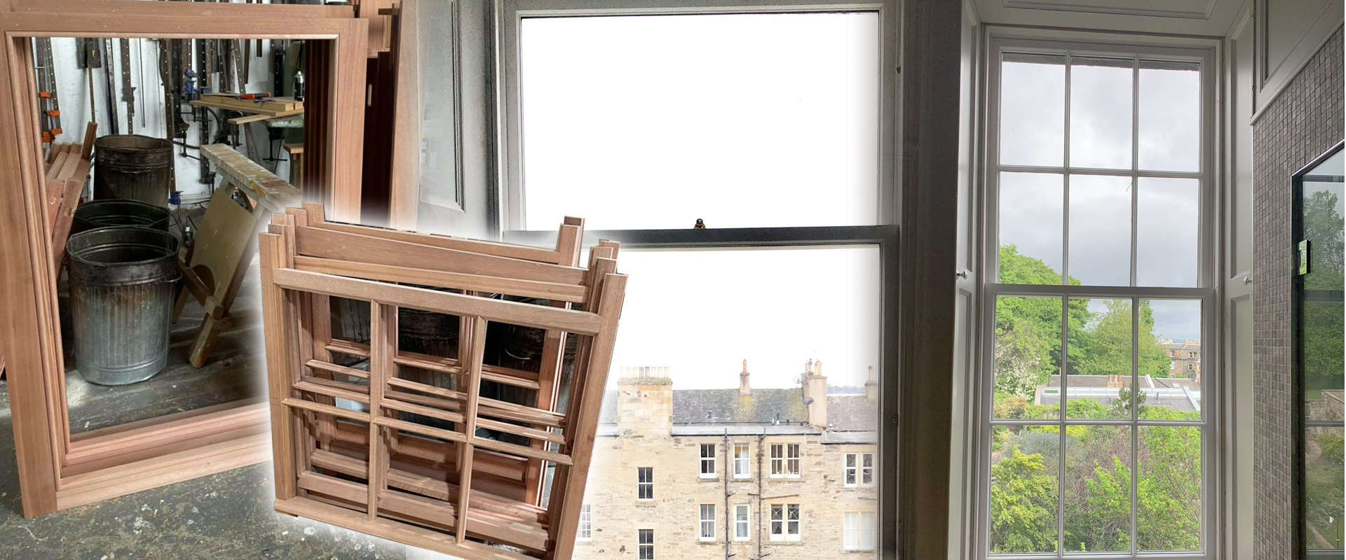 Timber window joinery shown on the D Harrison and Son website